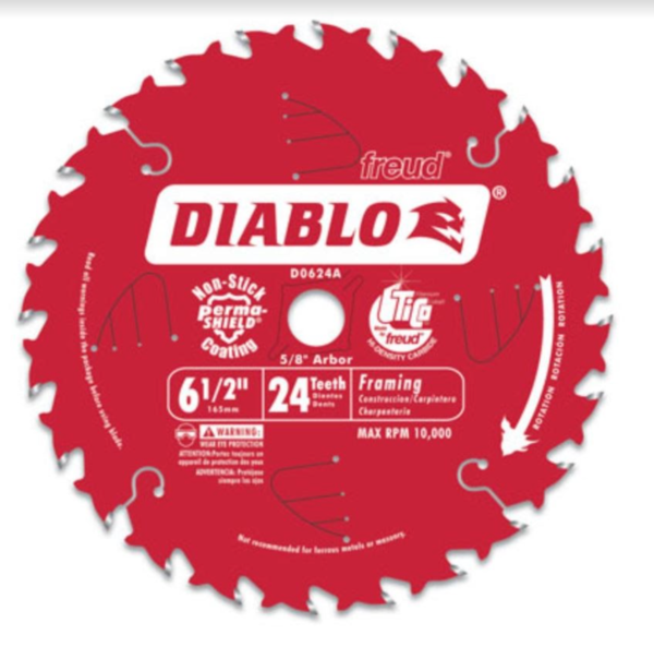 Diablo 6-1/2 in. 24-Tooth Framing Saw Blade
