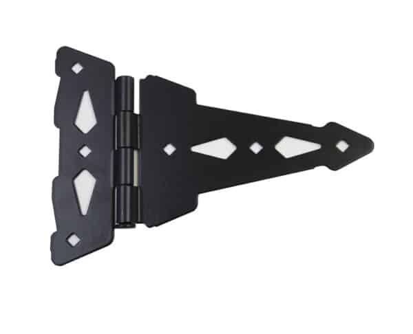 T-Hinge Fancy 8" BLACK FINISH W-SCREWS