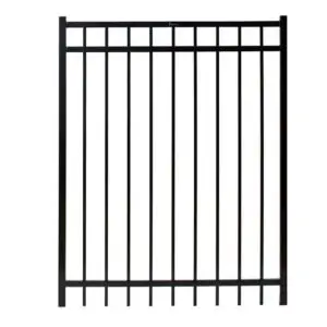 Black Steel Flat Top Ornamental Fence Gate 6' H X 46.5"